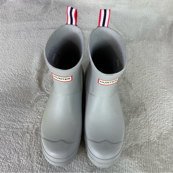 Hunter Boots Womens Size 8 Gray Play Short Rain Ankle Rubber Waterproof NEW - Picture 8 of 10